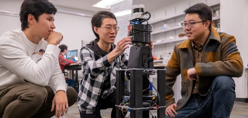 University of Pennsylvania researchers, from left, Freddy Liu, Haowen Lai and Mingmin Zhao. | Newsreel