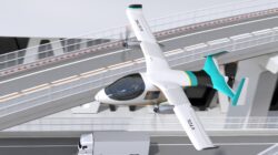 Rendered image of future electric plane.