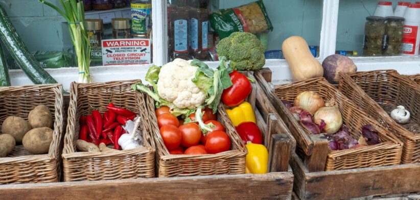 Vegetables at store. | Newsreel