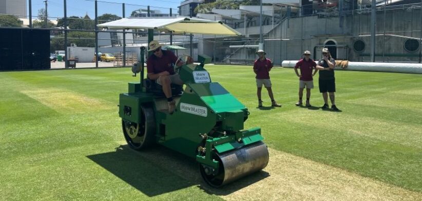 Electric roller at the Gabba, Brisbane, Queensland.