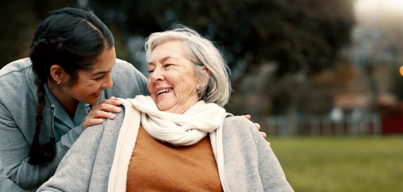 Health care worker with elderly patient. | Newsreel