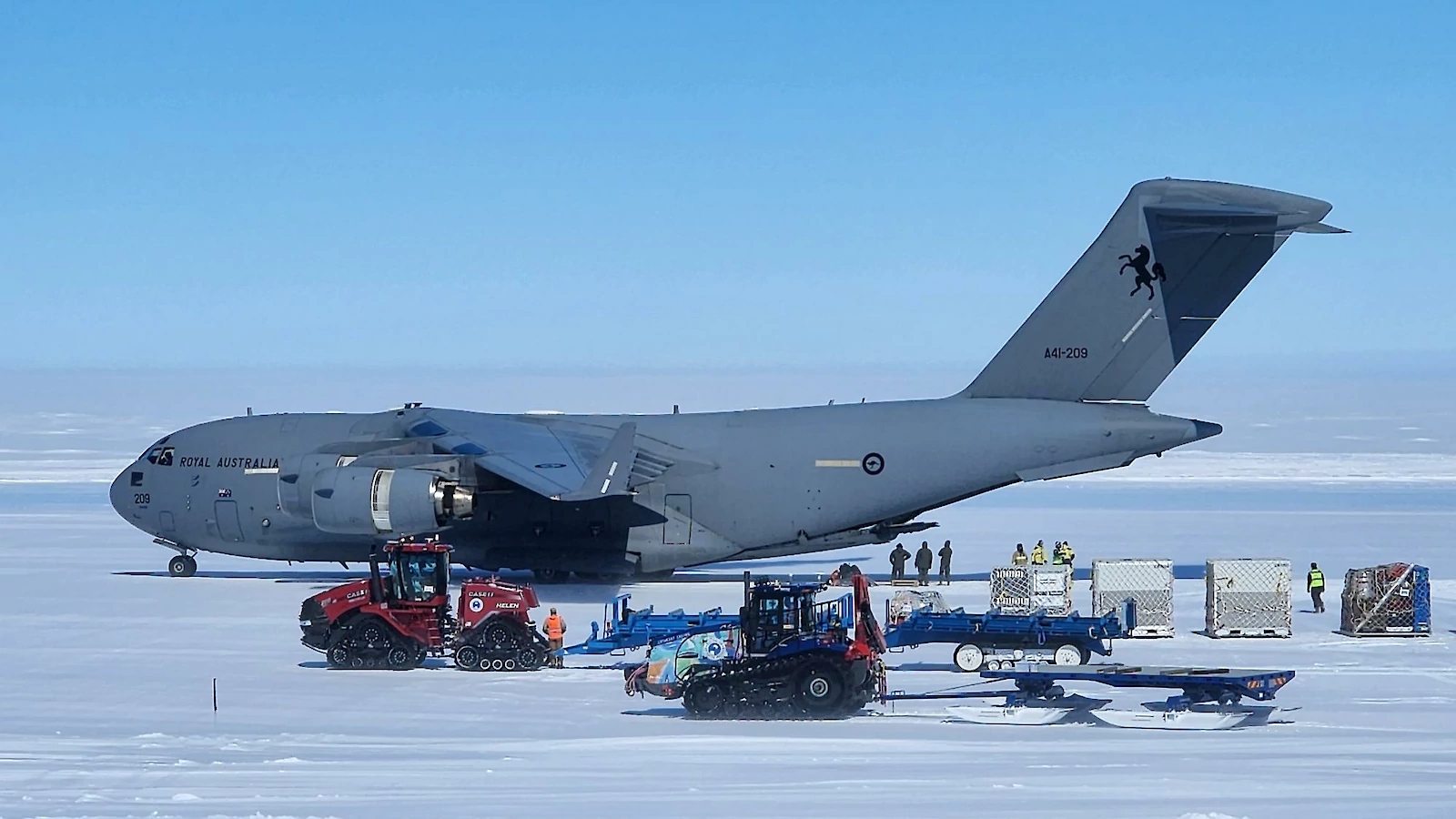 C-17A Globemaster at Willkins Aerodrome . | Newsreel