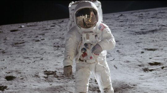 Buzz Aldrin walking on the moon as part of the Apollo 11 mission in 1969 - Newsreel