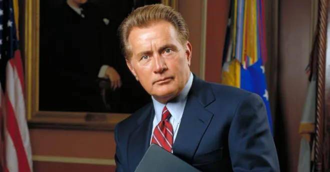 Martin Sheen as President Jed Bartlet in The West Wing - Newsreel