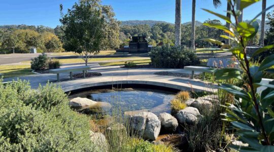 Kulangoor Memorial Sanctuary reflection pond, Sunshine Coast | Newsreel