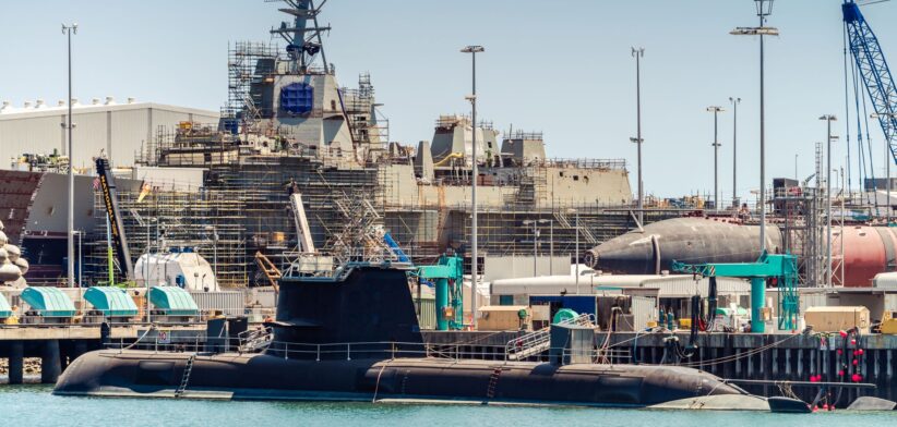 Submarine building South Australia. | Newreel