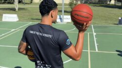 Man holding basketball. | Newsreel