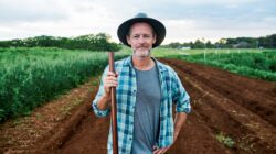 Farmer in field. | Newsreel