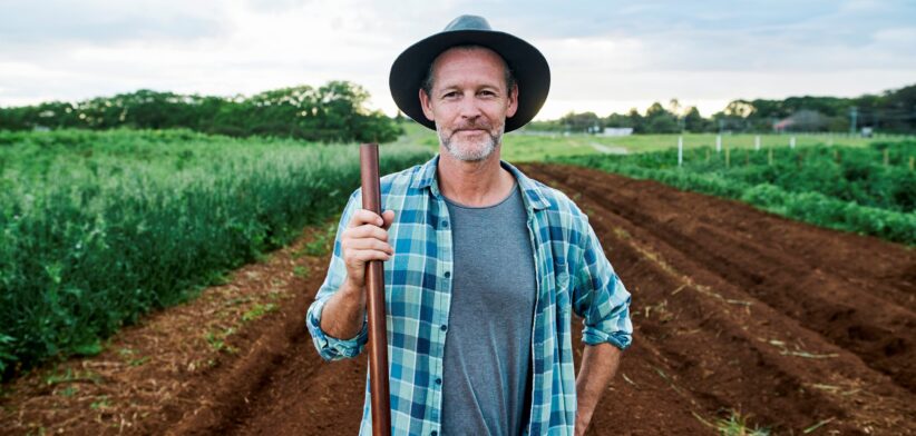 Farmer in field. | Newsreel