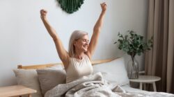 Woman waking from good sleep. | Newsreel