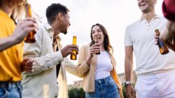 Young people drinking. | Newsreel