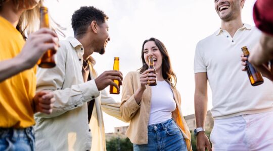 Young people drinking. | Newsreel