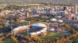 Adelaide Oval and city centre. | Newsreel