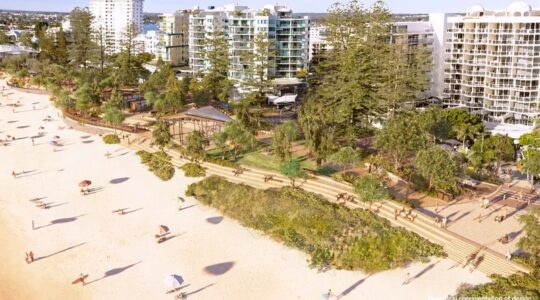 Artist impression of Mooloolaba Foreshore Stage 2.