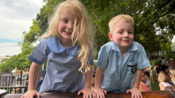 St Agatha’s Primary School Clayfield twins Tori and Teddy | Newsreel.