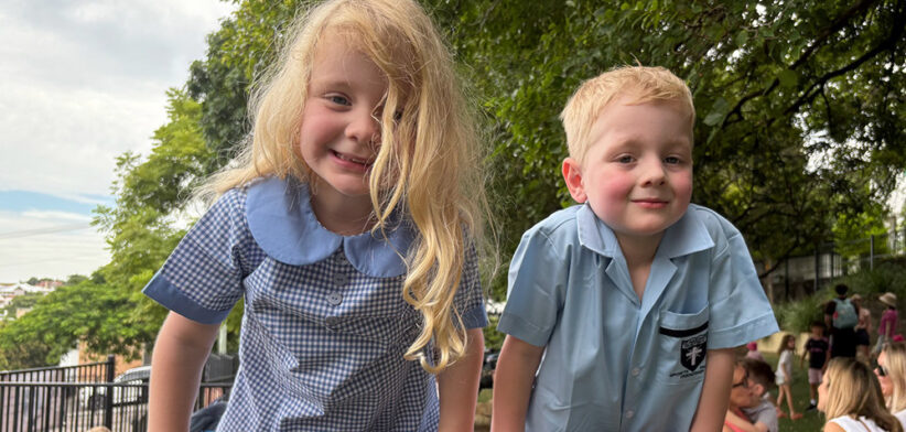 St Agatha’s Primary School Clayfield twins Tori and Teddy | Newsreel.