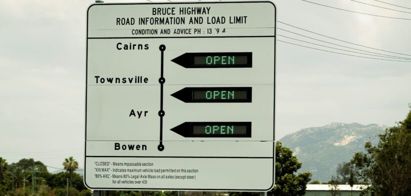 Bruce Highway sign. | Newsreel