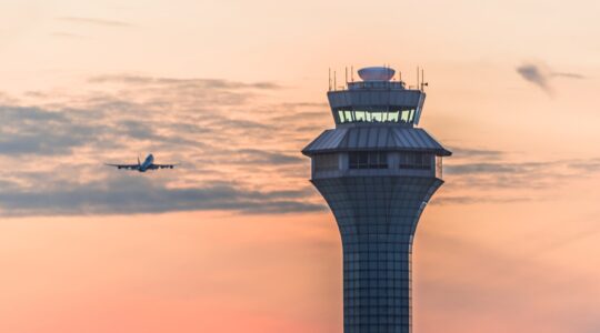 Flight control tower. | Newsreel