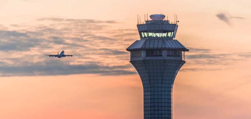 Flight control tower. | Newsreel