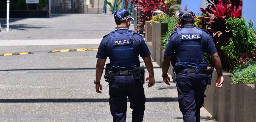 Queensland Police officers on foot patrol. | Newsreel