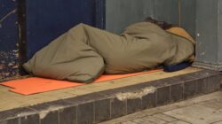 Person sleeping rough. | Newsreel