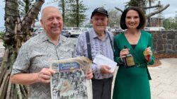 Developer Graeme Juniper, former Maroochy Shire Mayor Don Culley with Sunshine Coast Mayor Rosanna Natoli . | Newsreel