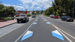 3D road markings, Adelaide, Australia.