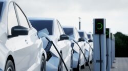 Electric vehicles charging. | Newsreel