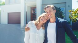 Young couple with new home. | Newsreel