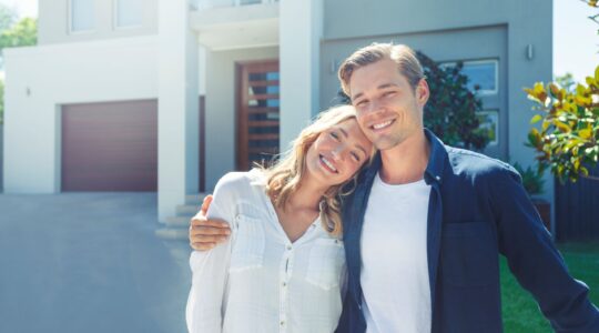 Young couple with new home. | Newsreel