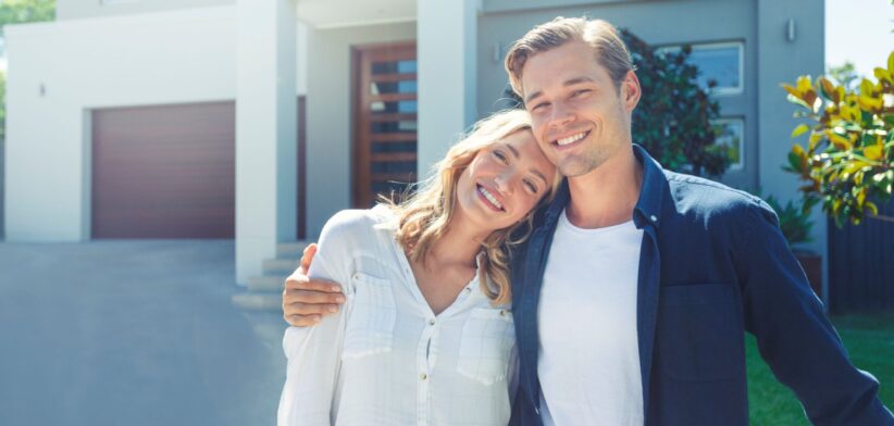 Young couple with new home. | Newsreel