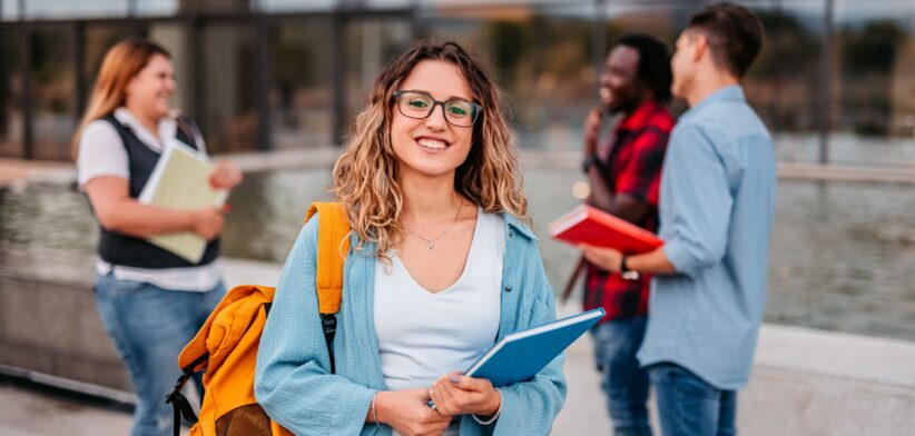 University students. | Newsreel