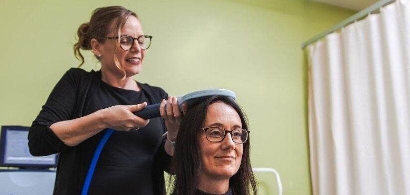 Mater Clinical Research Coordinator Tamara Powell and patient. | Newsreel