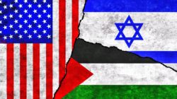 Us Israel Palestine flag