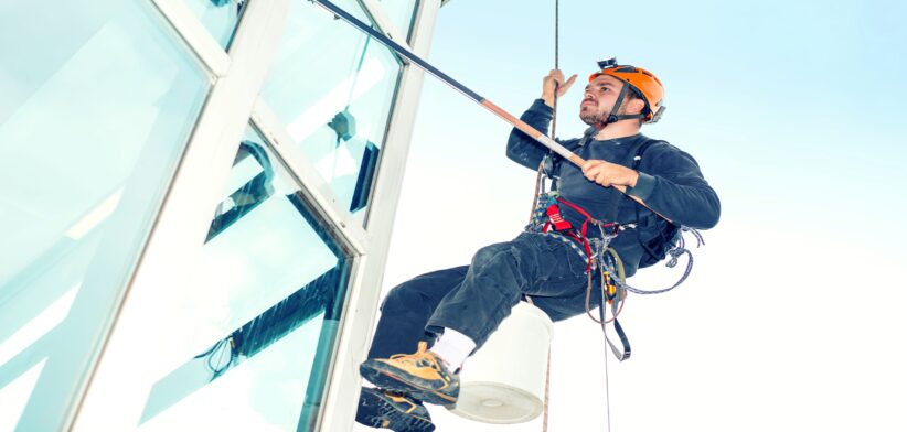 Window cleaner. | Newsreel