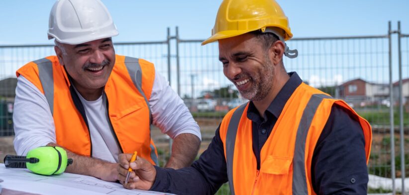 Builders on site. | Newsreel