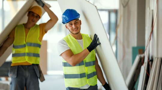 Construction workers. | Newsreel