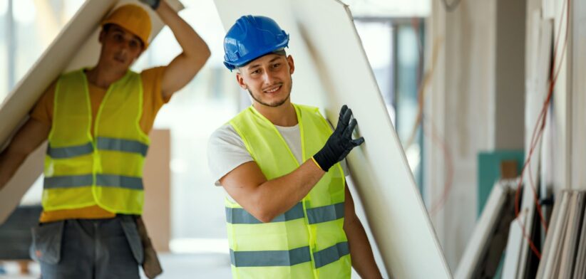 Construction workers. | Newsreel