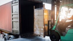 Truck being loaded. | Newsreel