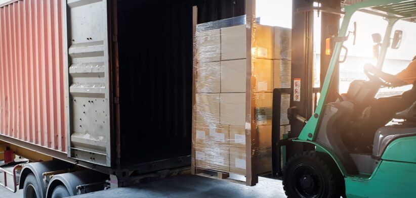 Truck being loaded. | Newsreel