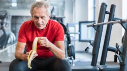Man eating banana. | Newsreel