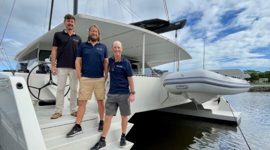Cure Marine crew Dave Biggar, Carl Bird and Ed Penn