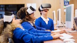 Students using VR headsets. | Newsreel