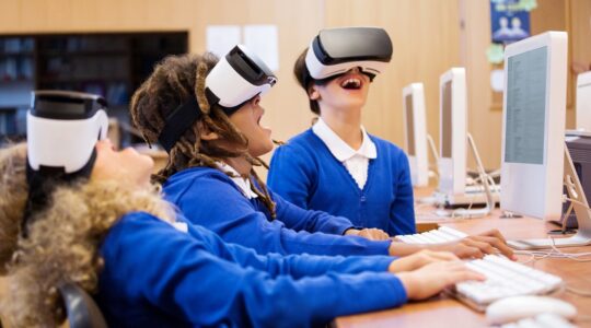 Students using VR headsets. | Newsreel
