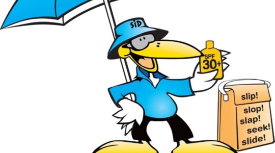 Sun safety message. | Newsreel