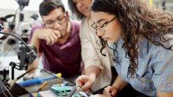 Students at a technical college.