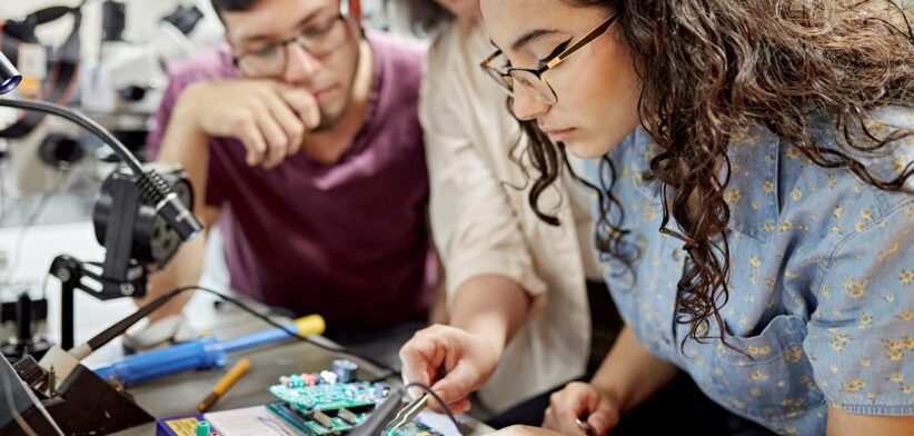 Students at a technical college.