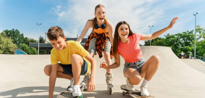 Young people at skate park. | Newsreel