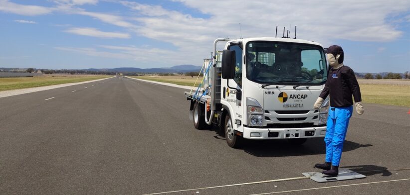 Safety testing for light trucks. | Newsreel