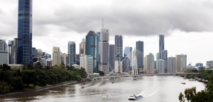 Gloomy Brisbane river. | Newsreel